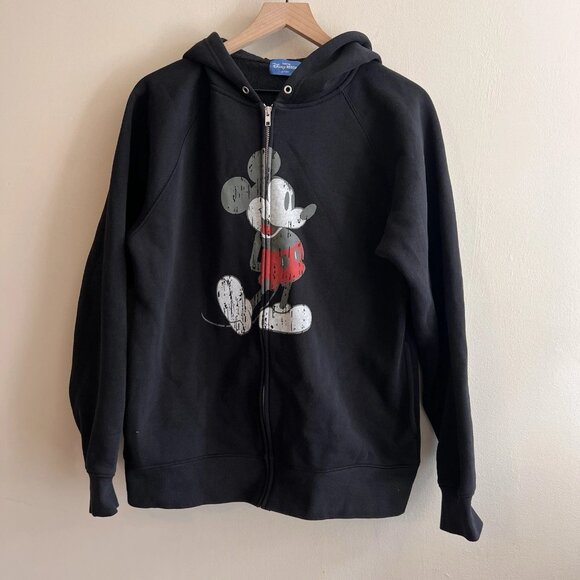 Disneyland Resort Tops - Tokyo Disneyland Mickey Mouse Zip Hoodie with Mickey Ears | L
